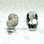 Luxe & Lively Diamond Retro Earrings in Platinum