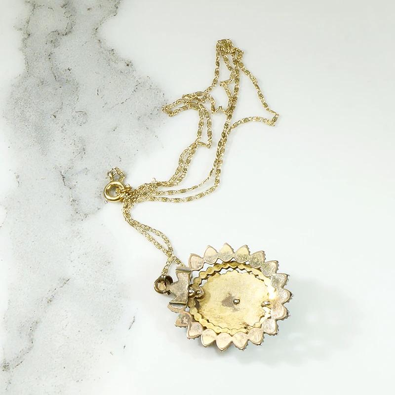 Deep Red Antique Garnet Cluster Pendant
