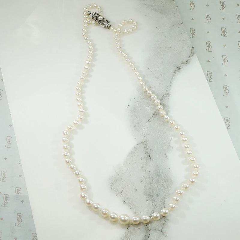 Graduated Mikimoto Cultured Pearl Necklace