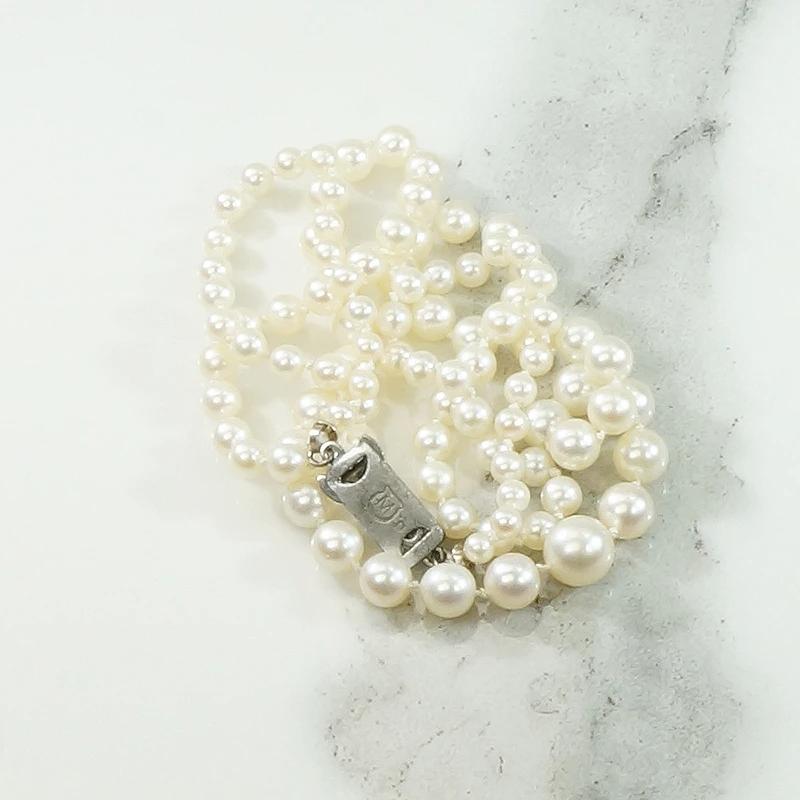 Graduated Mikimoto Cultured Pearl Necklace