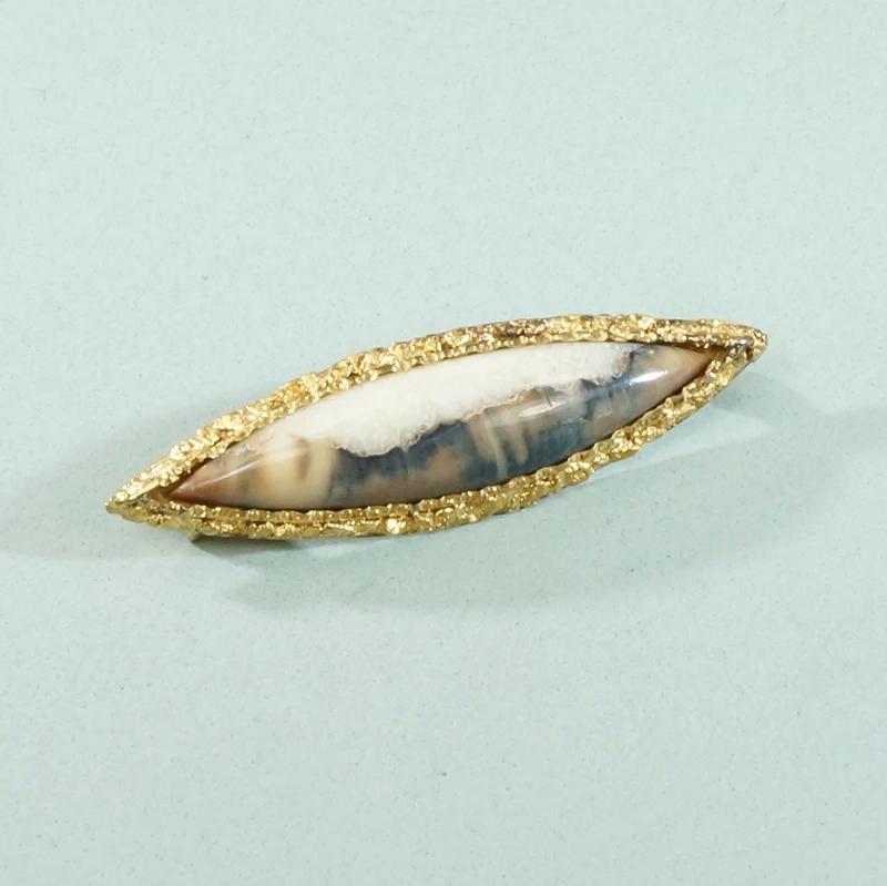 Alaskan Gold Rush Gold Nugget & Mastodon Tusk Brooch