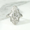Gossamer Platinum Filigree Ring with Diamonds