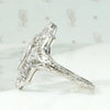 Gossamer Platinum Filigree Ring with Diamonds