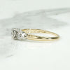 Mid Century Step-Side Diamond Engagement Ring