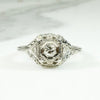 Floral Filigree Diamond Engagement Ring