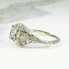 Floral Filigree Diamond Engagement Ring