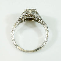 Floral Filigree Diamond Engagement Ring