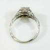 Floral Filigree Diamond Engagement Ring