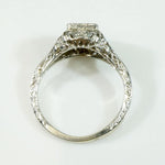 Floral Filigree Diamond Engagement Ring