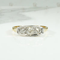 Elegant Edwardian Band with Quirky Old Mine Diamonds