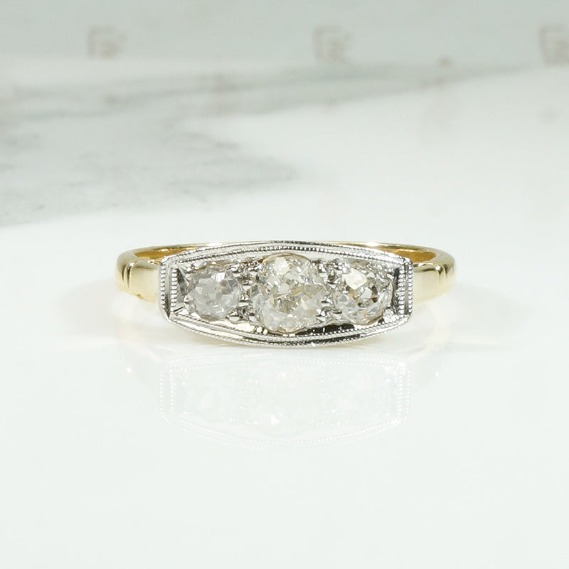 Elegant Edwardian Band with Quirky Old Mine Diamonds