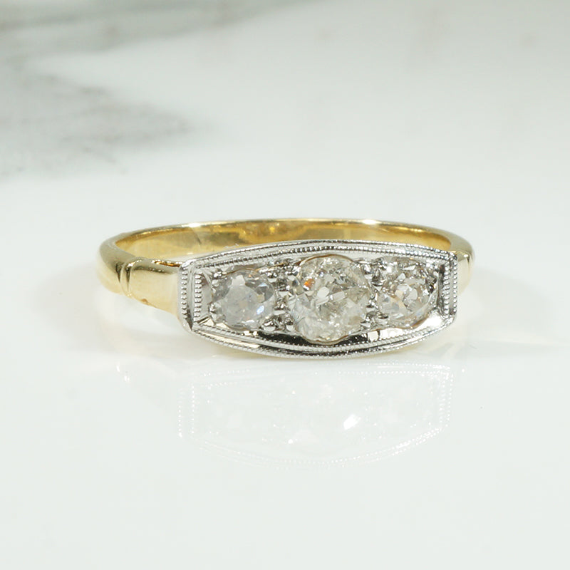 Elegant Edwardian Band with Quirky Old Mine Diamonds