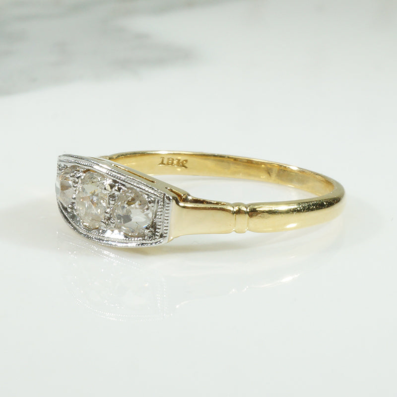 Elegant Edwardian Band with Quirky Old Mine Diamonds