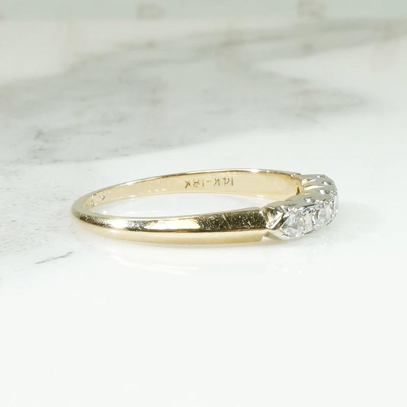 Darling Diamond Two Tone Wedding Band