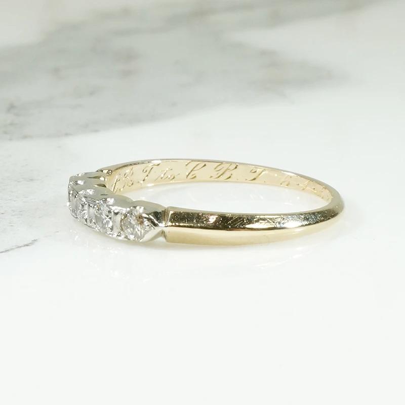 Darling Diamond Two Tone Wedding Band