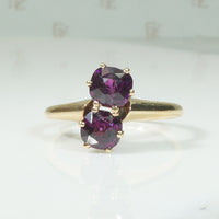 Star Facet Garnet 19thc Ring
