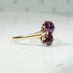 Star Facet Garnet 19thc Ring