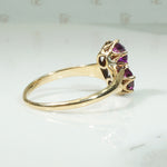 Star Facet Garnet 19thc Ring