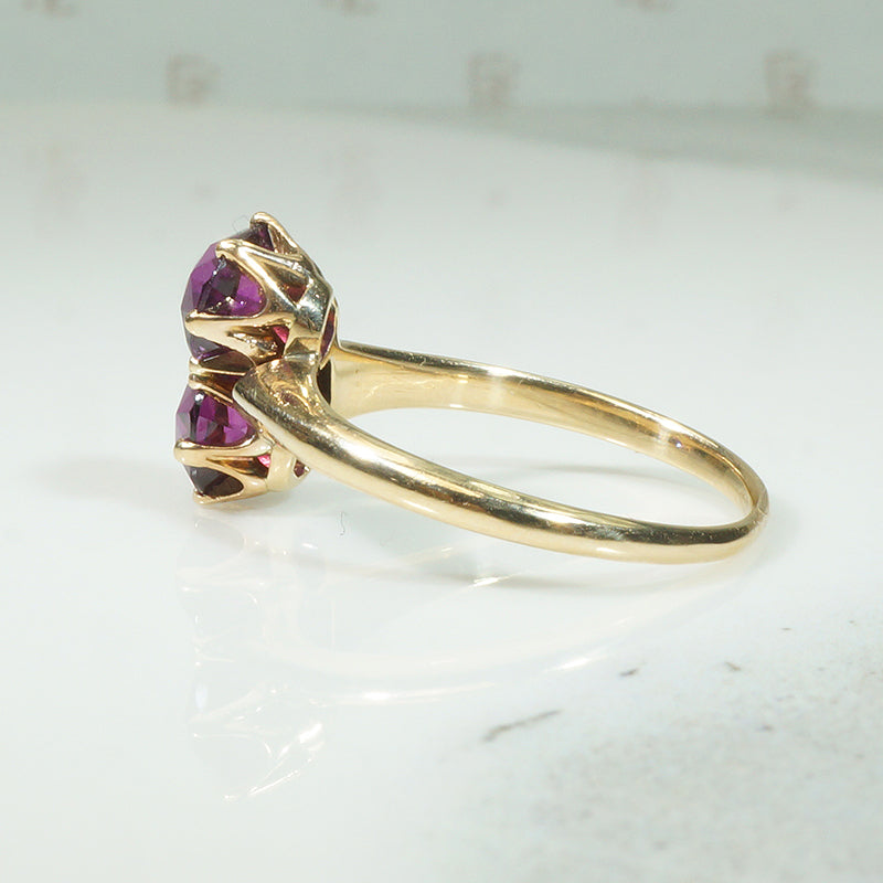 Star Facet Garnet 19thc Ring