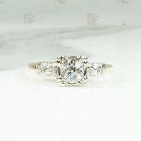 Classic Two-Tone Engagement Ring with Pretty Diamond