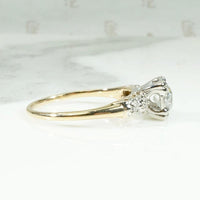 Classic Two-Tone Engagement Ring with Pretty Diamond