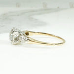 Classic Two-Tone Engagement Ring with Pretty Diamond