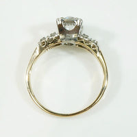 Classic Two-Tone Engagement Ring with Pretty Diamond