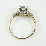 Classic Two-Tone Engagement Ring with Pretty Diamond