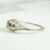 Floral Filigree Diamond Solitaire Engagement Ring