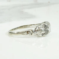 Sweet 1930s Diamond Buckle Engagement Ring