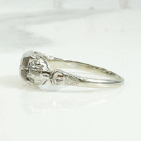 Sweet 1930s Diamond Buckle Engagement Ring