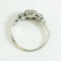 Sweet 1930s Diamond Buckle Engagement Ring