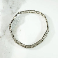 Silver Filigree Line Bracelet with Amethyst