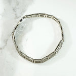 Silver Filigree Line Bracelet with Amethyst