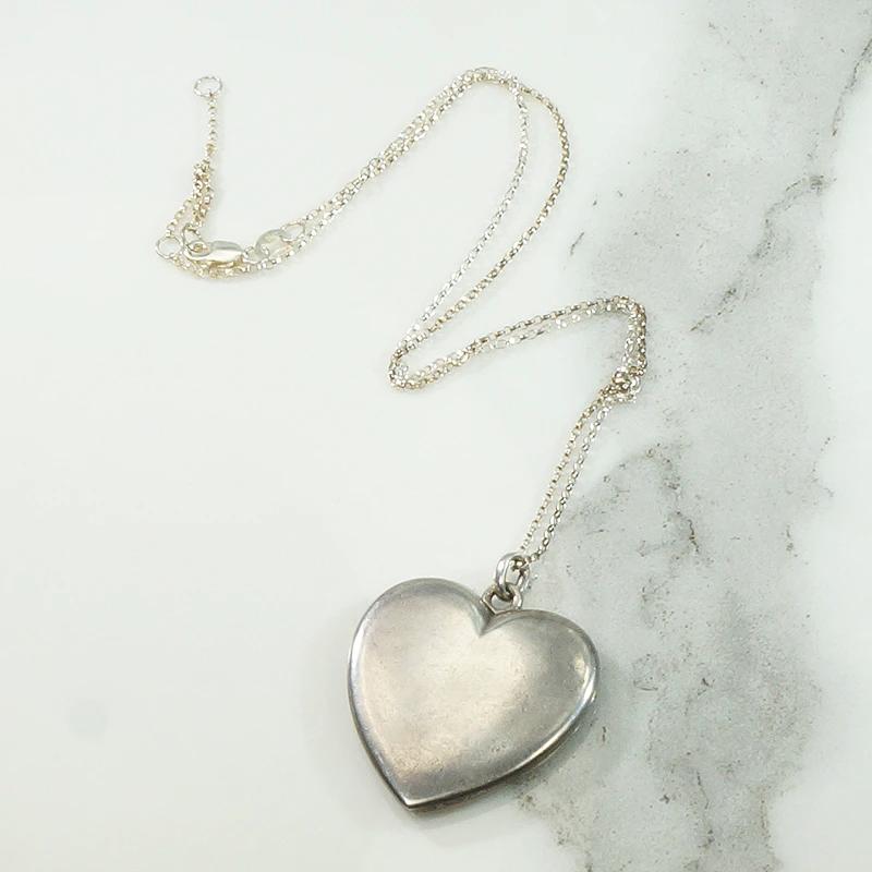 Edwardian Silver Fold Out Heart Locket