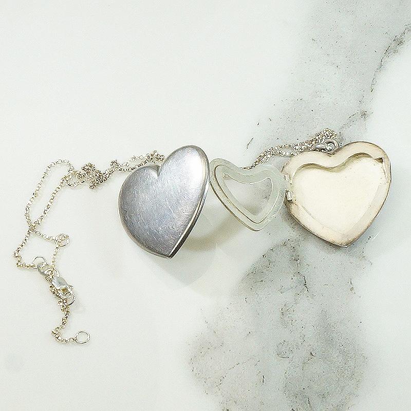 Edwardian Silver Fold Out Heart Locket