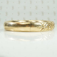 Edwardian Bangle with Lush Scrollwork