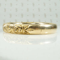 Edwardian Bangle with Lush Scrollwork