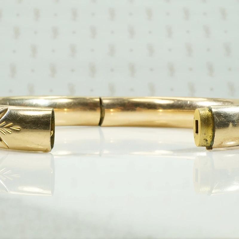 Edwardian Bangle with Lush Scrollwork