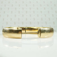 Floral Engraved Gold Filled Bangle Bracelet