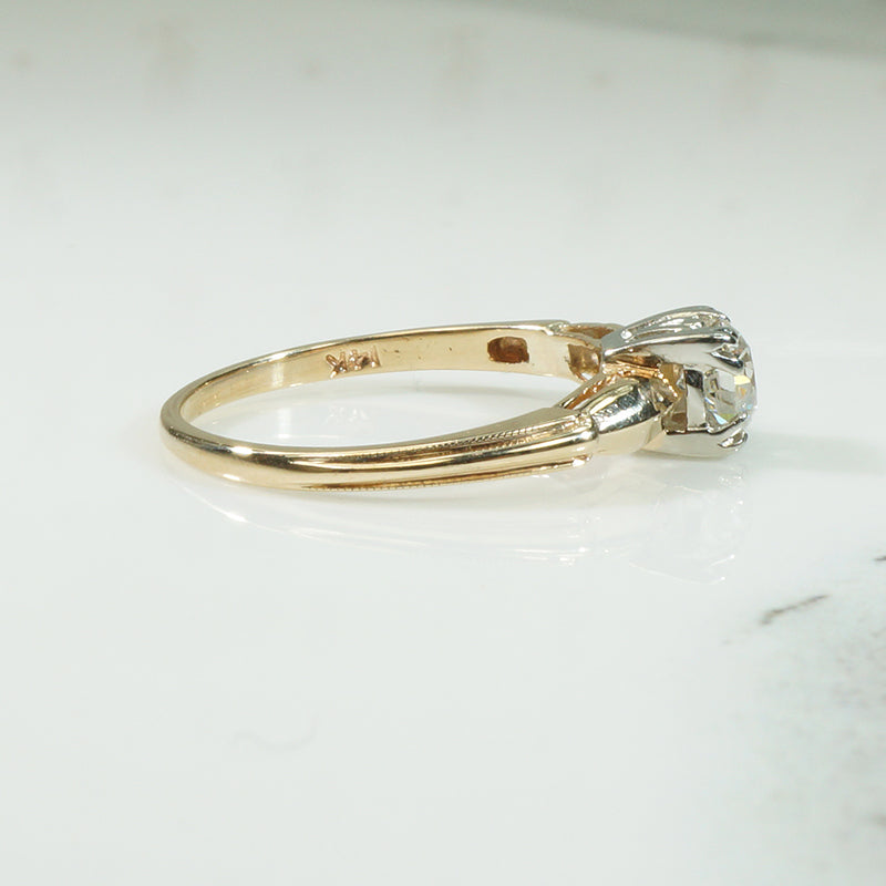 Beautiful 1940's Gold Diamond Engagement Ring