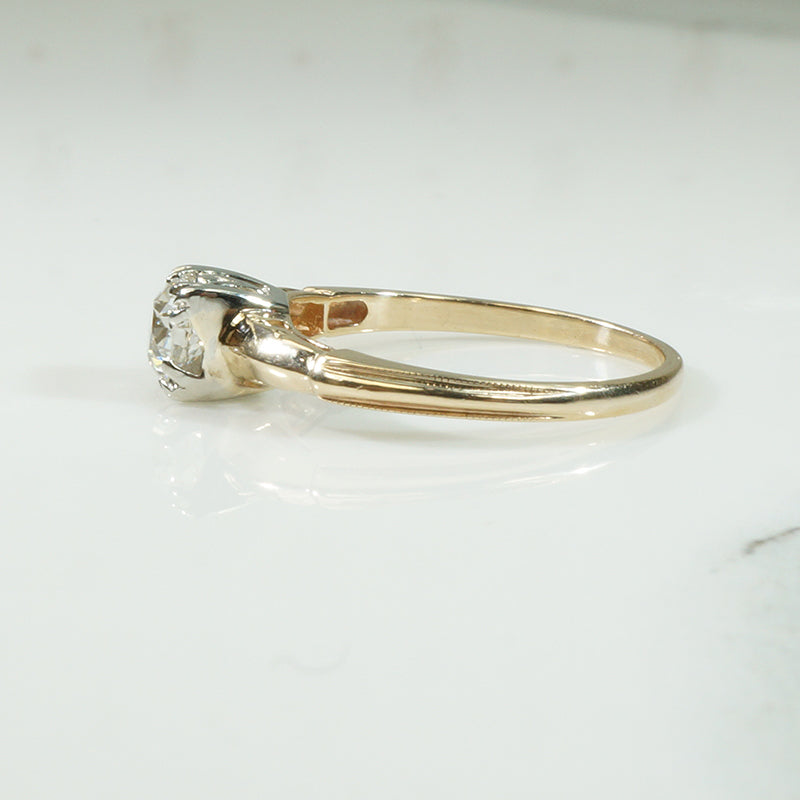 Beautiful 1940's Gold Diamond Engagement Ring