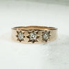 Handsome Old Mine Diamond Band in Rosy Gold