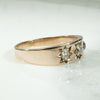 Handsome Old Mine Diamond Band in Rosy Gold