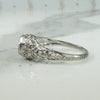 Art Deco White Gold Filigree Diamond Ring