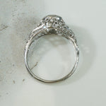 Art Deco White Gold Filigree Diamond Ring