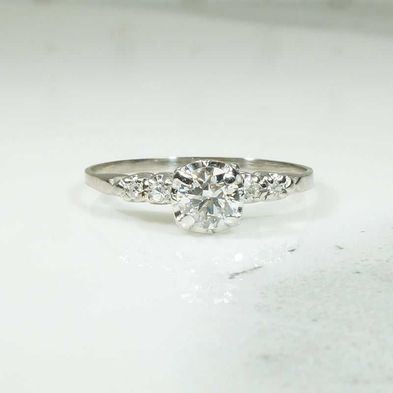 Sparkling 1940's Diamond Solitaire