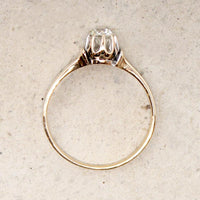 Edwardian Old Mine Diamond in 18k Engagement Ring