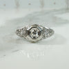 Art Deco White Gold Filigree Diamond Ring