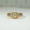 Art Nouveau Gold Diamond Belcher Ring